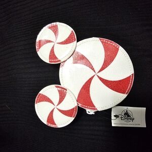 Disney Peppermint Swirl Coin Purse Set in Red and White